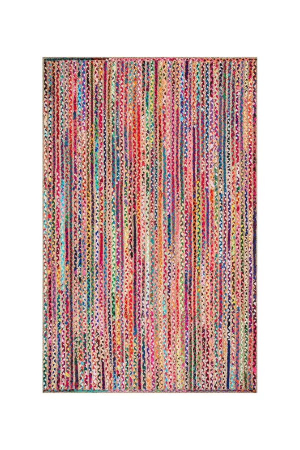 nuLOOM Mgnm05a Aleen Braided COTTON/ Jute 8& x 10& Multi Area Rug