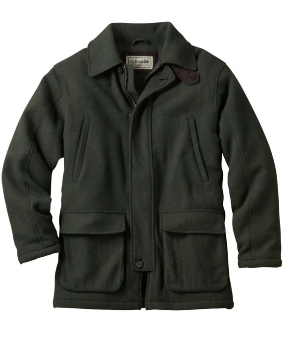 Men's Maine Guide Wool Parka, Primaloft Green Large, L.L.Bean