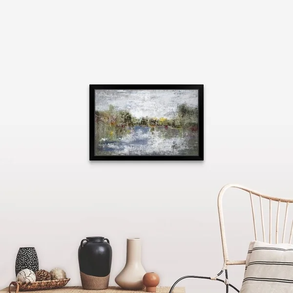 Lakeside Grandeur Black Framed Print - 30 x 20