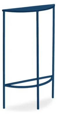 Room & Board, Modern Slim Half-Round Console Table 6D 18W 29h in Indigo Blue
