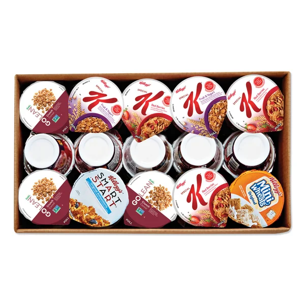 Kellogg's Breakfast Cereal - Single Serve, Classic Wellness Assortment, 2.2 oz Cup, 60/Carton
