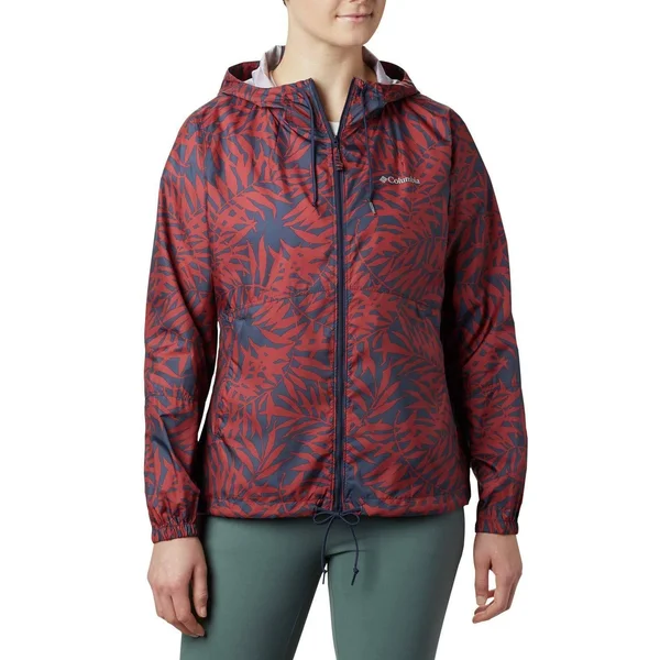 Columbia Flash Forward Printed Windbreaker Women's Coat Rouge Pink : LG