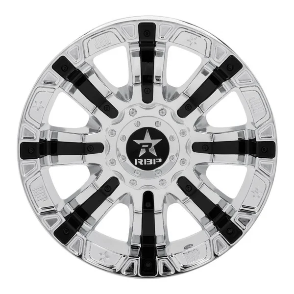 RBP 94R Chrome & Black Wheels - 94R-1810-82-25C in Chrome with Black Inserts - 6 x 139.70mm Single Bolt Pattern, 18x22 x 10x2