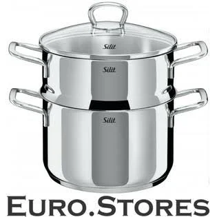 Silit Style Steamer w/ Glass Lid - Saucepan High 20cm, Vegetable/Potato Steamer