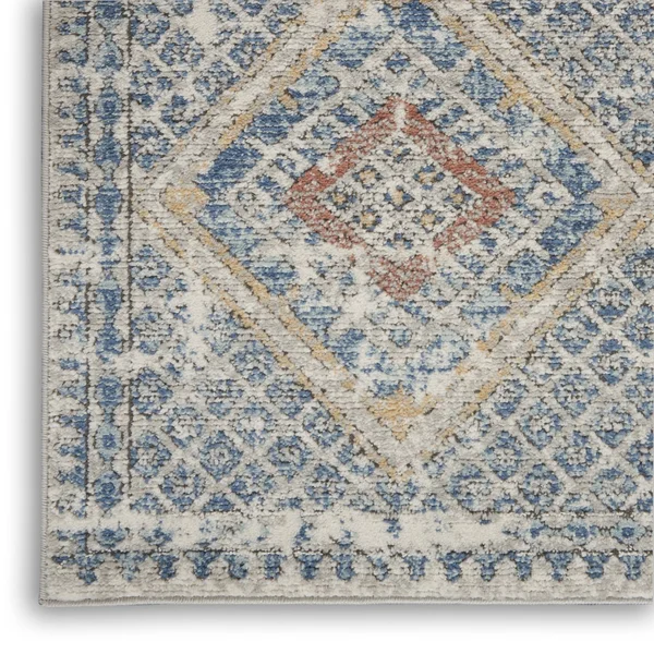 Nourison Concerto CNC16 Area Rug - Blue/Ivory, 2&2x22 x 10&