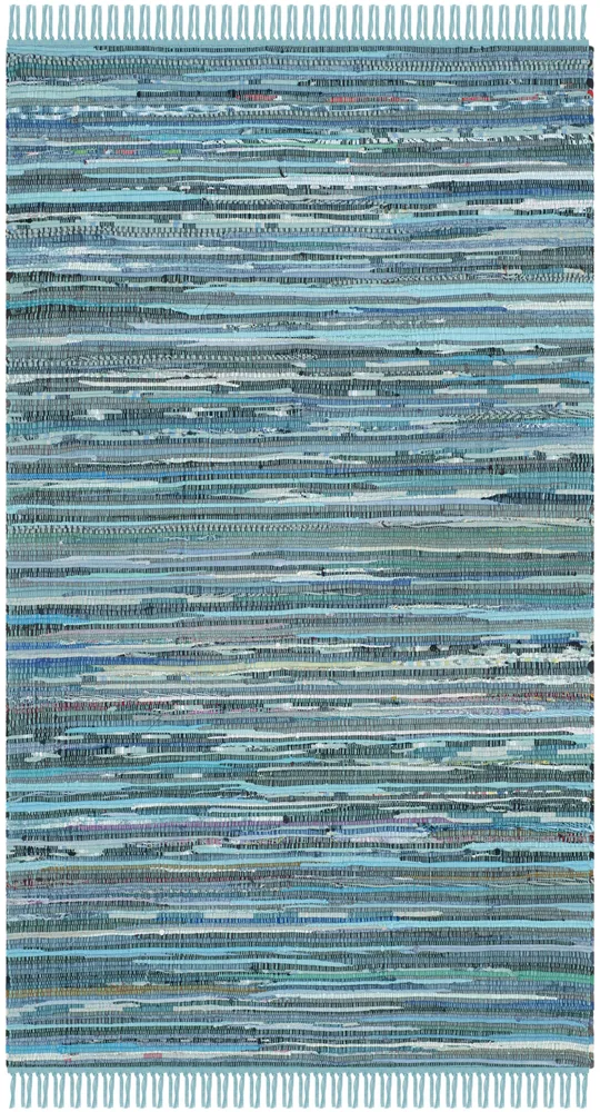 Safavieh Rag Rug RAR121B 2&3x22 x 14&0x22 Runner Blue, Multi Area Rug
