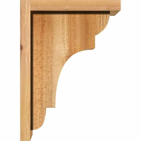 Ekena Millwork COR08X10X14NEB01RWR 8x22W x 10x22D x 14x22H New Brighton Rough Sawn Corbel w/Backplate - Western Red Cedar