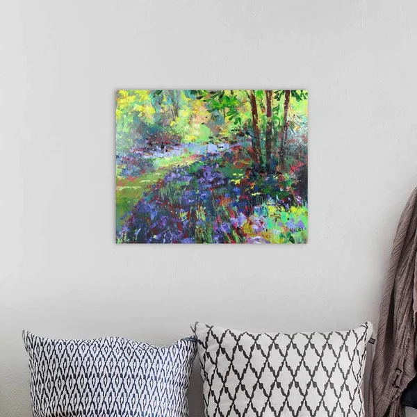 Path Through The Bluebells, Canvas Wall Art, 20x16, Great Big Canvas