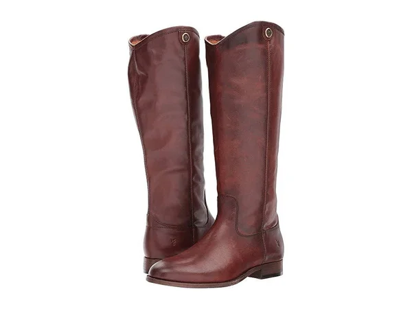 Frye Melissa Button 2 Wide Calf Riding Boots - Redwood