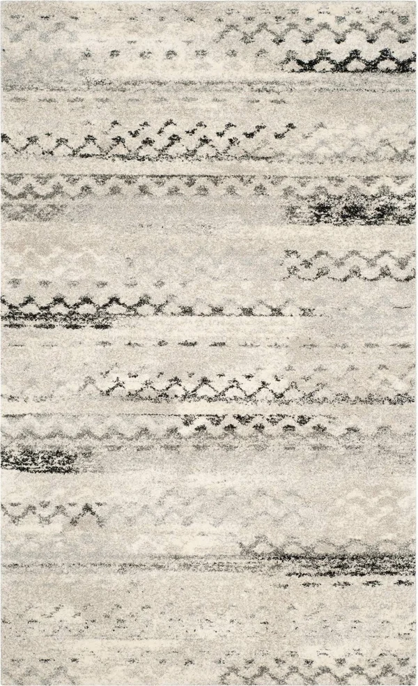 Safavieh RET2136-1180 Retro Cream, Grey Area Rug - 8& x 8& Round