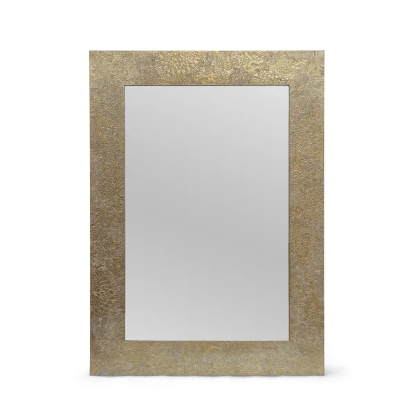 Best Selling Home Decor Charmaine 27.5-in L x 19.5-in W Antique Brass Framed Wall Mirror - 311820