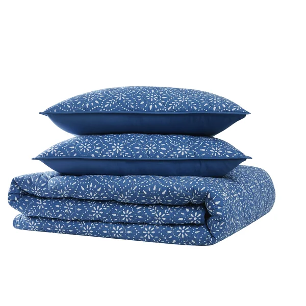 Brooklyn Loom Katrine Quilt Set - Blue - King