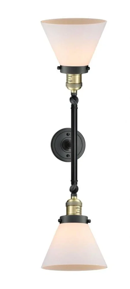 Innovations Lighting Large Cone 2 Light Bath Vanity Light 208 OB G43 (Bronze)