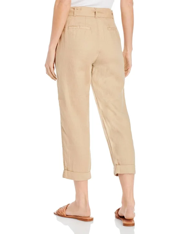 Lauren Ralph Lauren Linen Straight Leg Pants - Dust Blue
