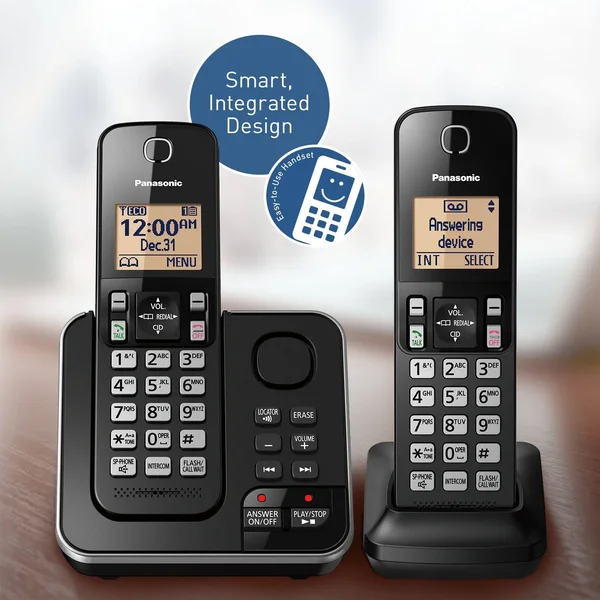 Panasonic Dect 6.0 Plus 3-Handset Expandable Digital Cordless Phone w/ Answering System