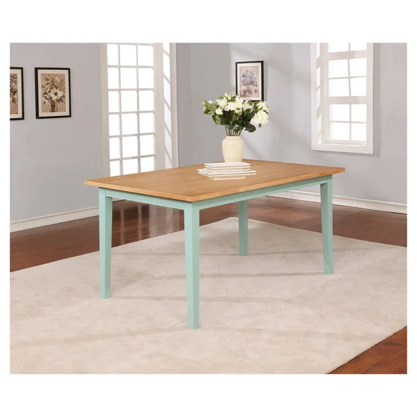 Threshold Carey 60 Tapered Leg Dining Table, Pale Blue/Natural