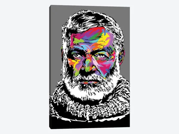 TECHNODROME1 Canvas Prints - Hemingway IV ( People > celebrities > Authors & journalists > Ernest Hemingway art)