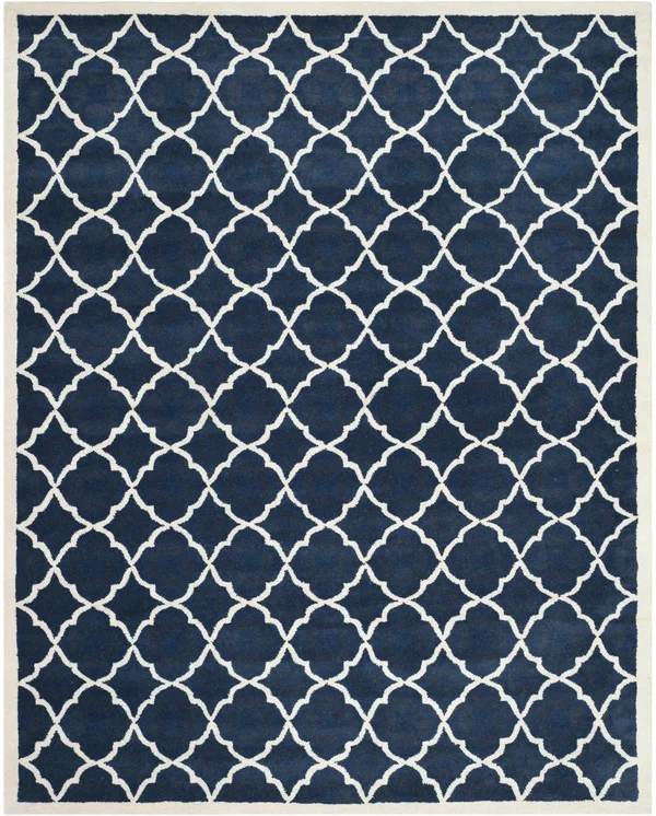 Safavieh Chatham Blue & Ivory 5& x 5& Round Rug