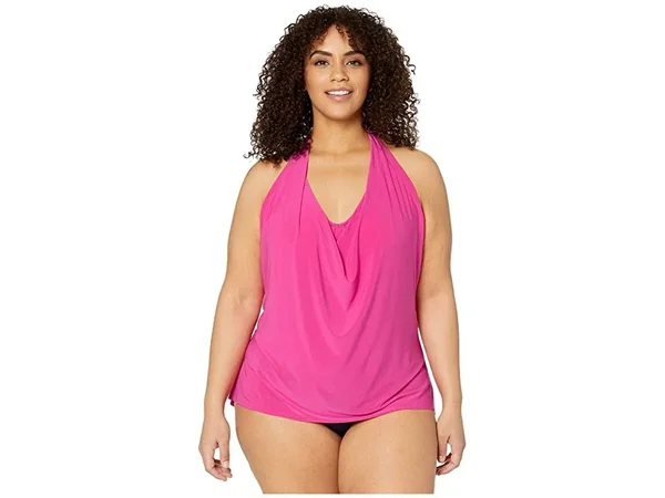 Plus Size Women's Magicsuit Sophie Underwire Tankini Top - 18W - Rose