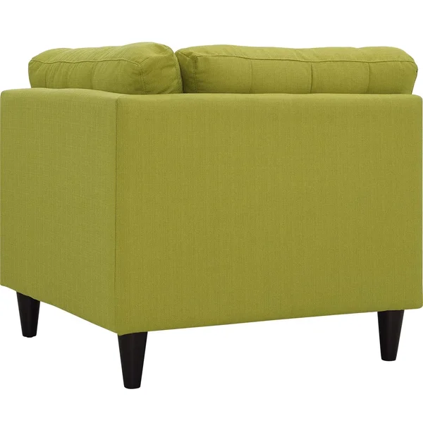 Modway Empress Upholstered Fabric Corner Sofa, Wheatgrass