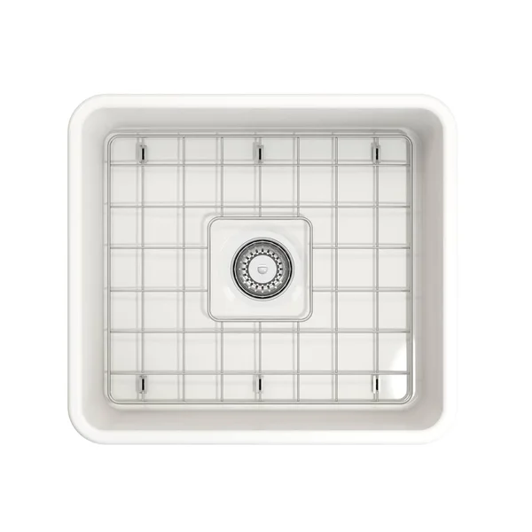 BOCCHI Classico 20x22 Farmhouse Apron Front Fireclay Single Bowl Kitchen Sink, Matte Black