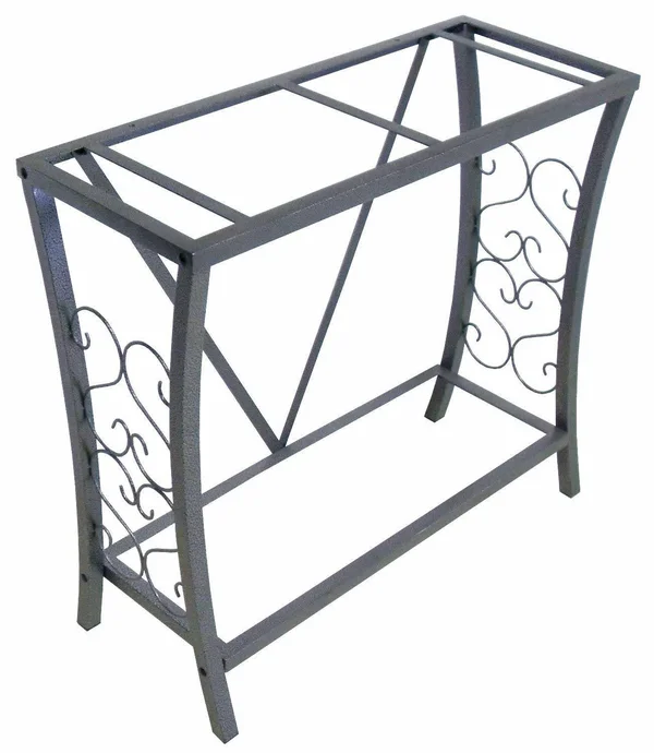 Aquatic Fundamentals 29 Gallon Scroll Aquarium Stand, Silver