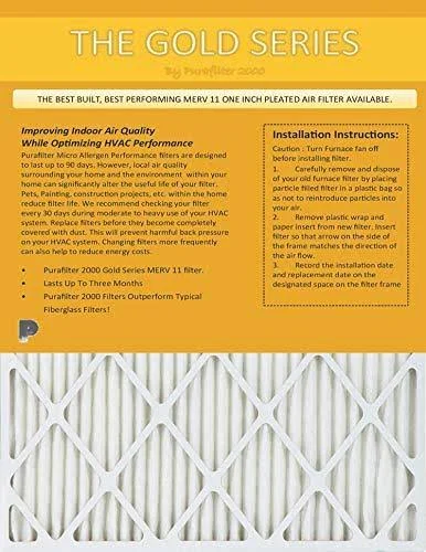 Purafilter Gold Air Filters (4-Pack): PF-G1230/12x30x1&&