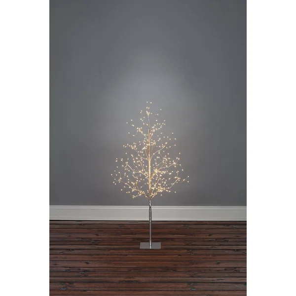 4ft Electric Silver Tree with Warm White Mirco LED Lights