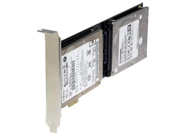 Sedna - PCI Express (PCIe) Dual 2.5 inch SATA III (6G) SSD Adapter (Extended Single Side SSD Version) (with Built in Power CIRCU