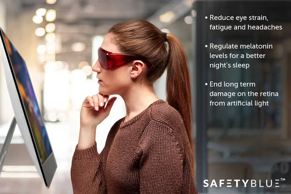 Sleep Savior Fit-Over - Red Blue Light Blocking Glasses by SAFETYBLUE