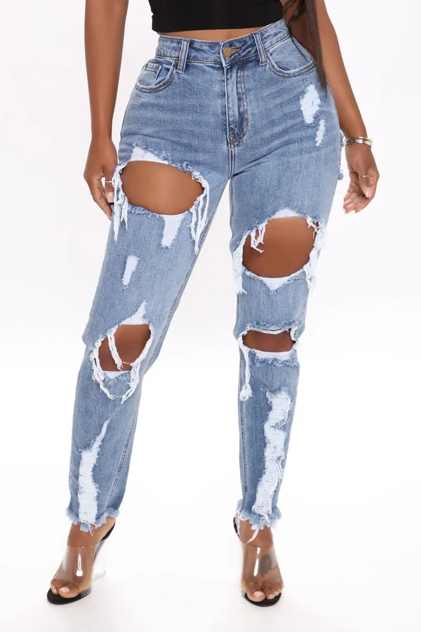 Womens Calling You Out Distressed Boyfriend Jeans in Medium Blue Wash Size 0 by Fashion Nova
