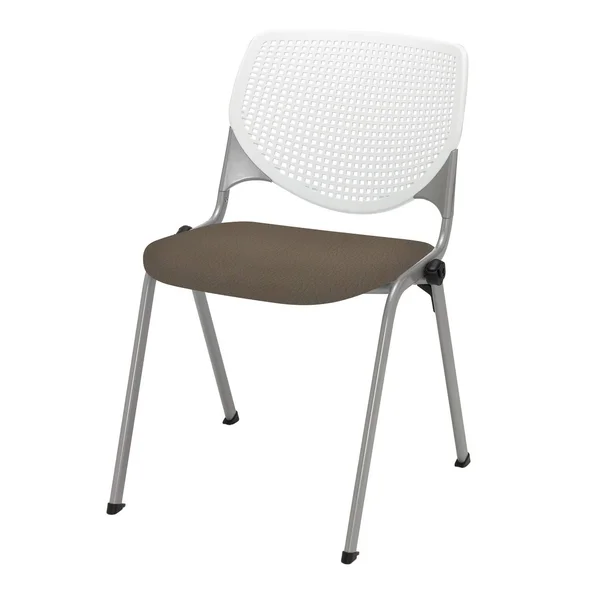 KFI Kool Stack Chair - Upholstered Seat - Java