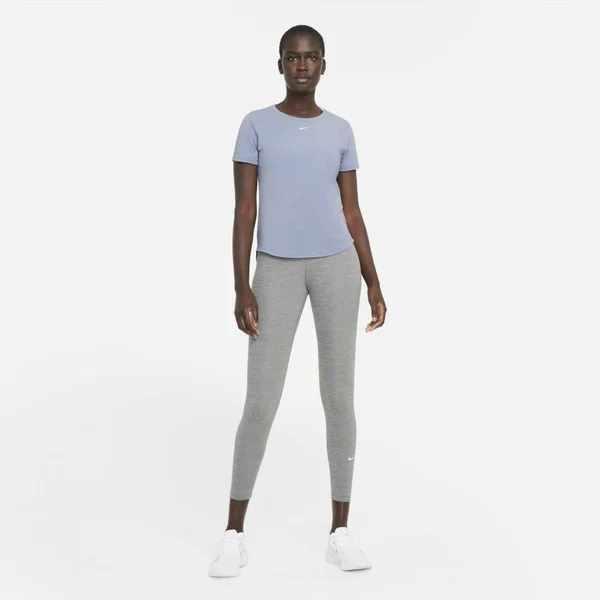 Women's Nike Dri-Fit One Luxe Short Sleeve Top - Ashen Slate/Reflective Silver - Medium