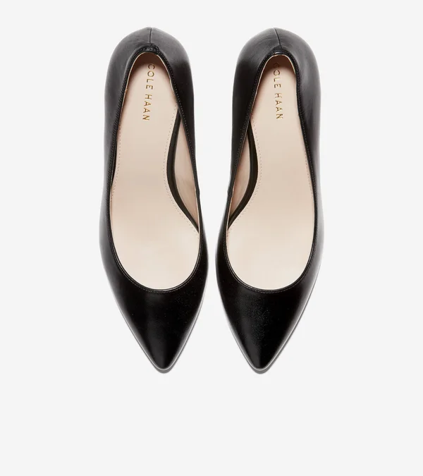 Cole Haan Karena Pump 75 mm Black Leather, Women's, Size: 6.5