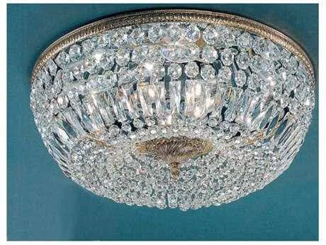 Classic Lighting Crystal Baskets Flush Mount Ceiling Light