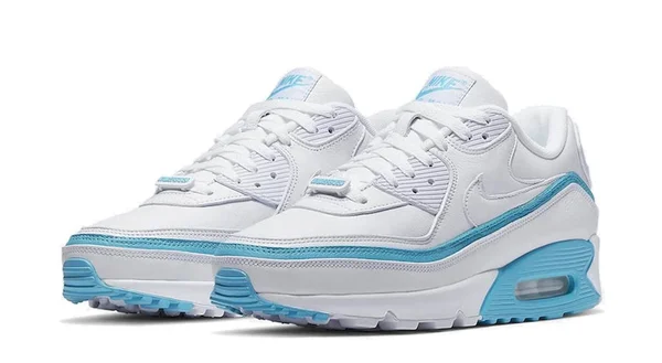 Nike Air Max 90 - UNDFTD Undefeated - White/Blue Fury Shoes - Size 9