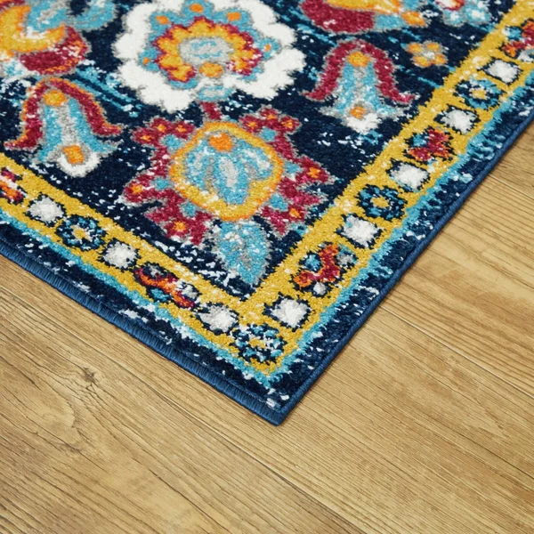 BALTA Telford Teal 7 ft. x 9 ft. Oriental Medallion Area Rug, Blue
