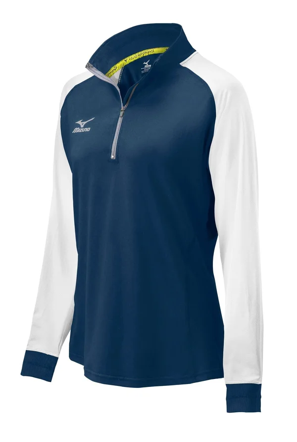 Mizuno Elite 9 Prime 1/2 Zip Jacket - Navy White