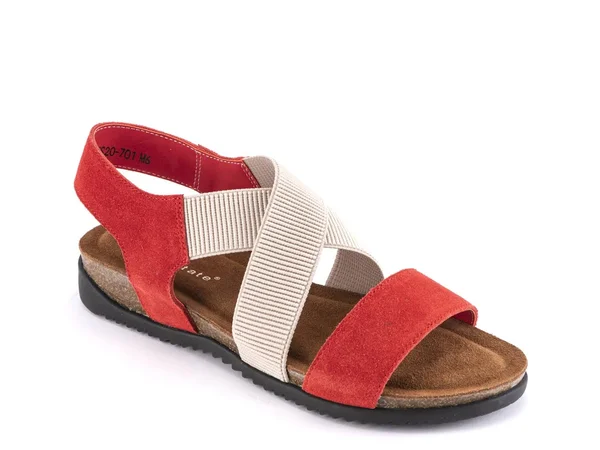 Women's David Tate Clay Sandal - Red/Cream - Size 6.5