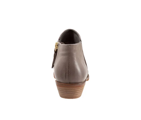SoftWalk Women's Rocklin Boot - Size: 9.5, Light Grey Leather