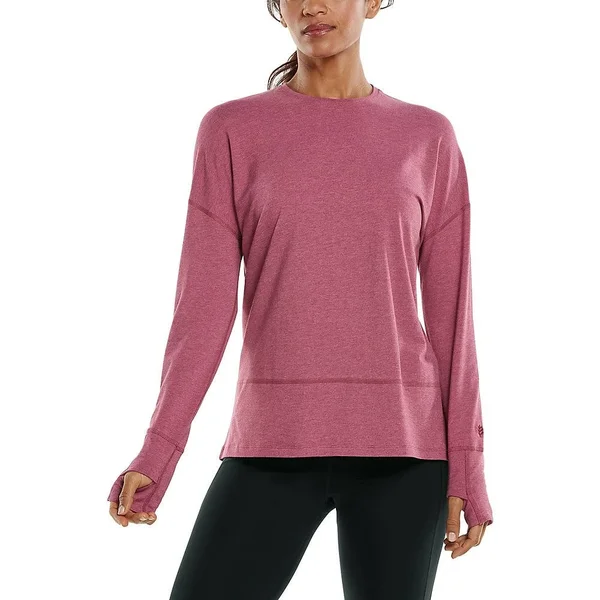 Coolibar Women's Lumaleo Relaxed T-Shirt, Shirts for Women, Purple, XX-Large