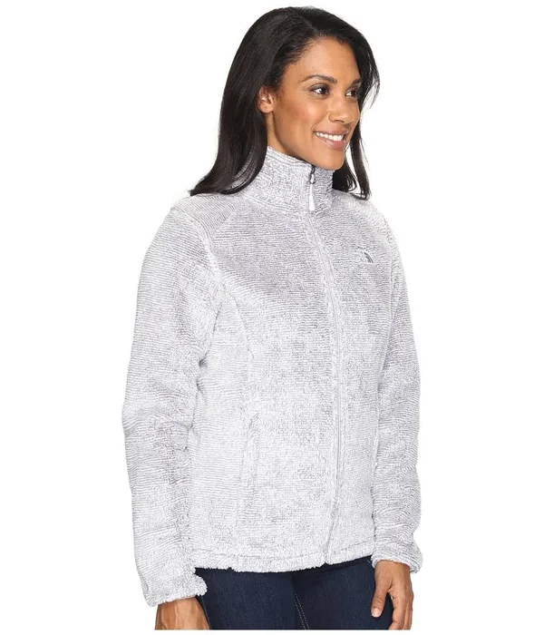 The North Face Women's Osito 2 Jacket TNF White, Metallic Silver Stripe M