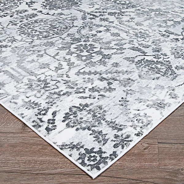 Couristan Calinda Marlowe 3&3x22 x 5&3x22 Chrome Area Rug