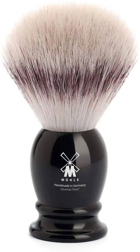 Muhle 31K256 Classic Medium Black Silvertip Fibre Shaving Brush
