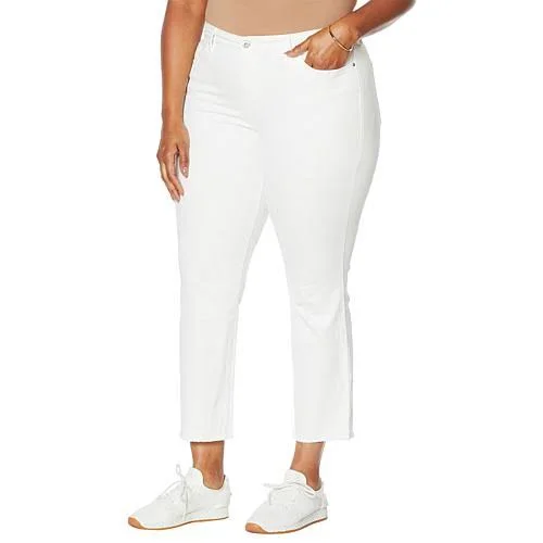 Jessica Simpson Women's Arrow Straight Ankle Jeans - White - Size 31