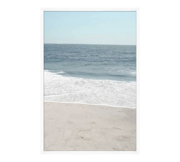 Coastal Diptych Framed Print 2 - Matte White, 30x22Wx44x22H