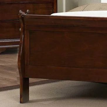 Homelegance Mayville Sleigh Bed in Brown Cherry - California King