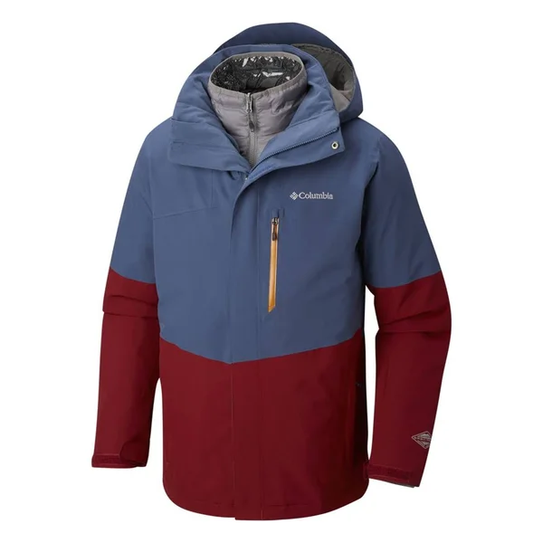 Columbia Wild Card Interchange Mens Insulated Ski Jacket Dark Mountain Red Element X-Large