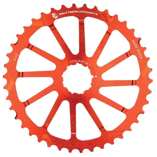 Wolf Tooth Components Giant Cog for SRAM 42T - Red
