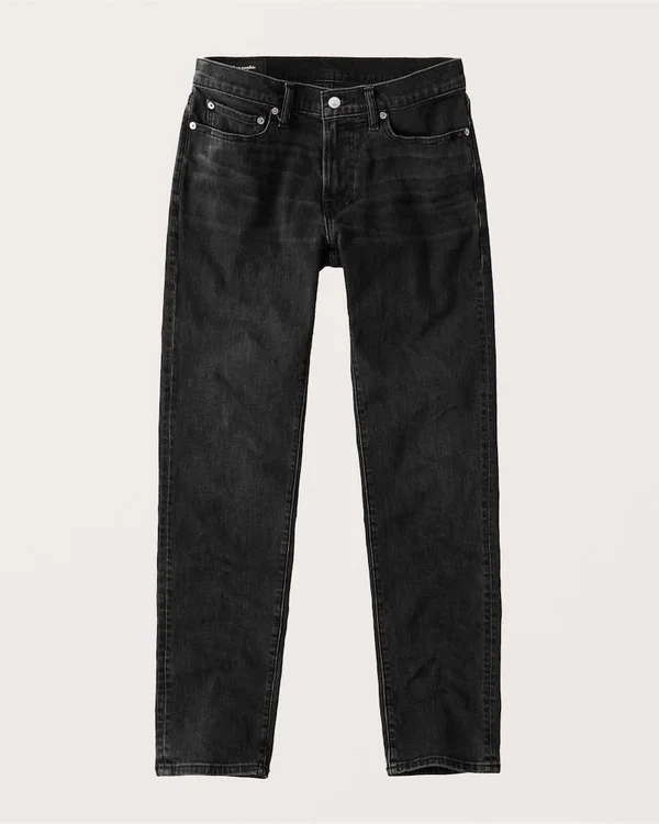 Men's Skinny Jeans in Washed Black, Size 38 x 34, Abercrombie & Fitch